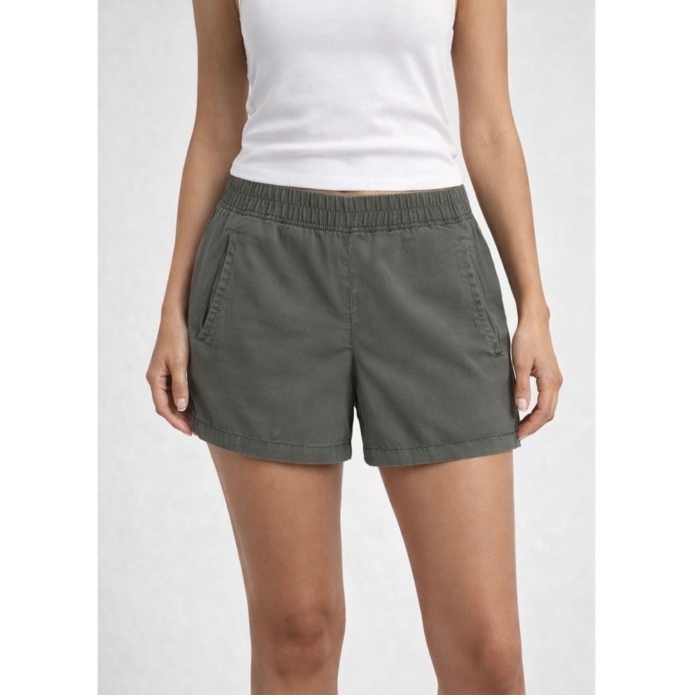 JAMES PERSE Los Angeles Green Estilo Stretch Cotton Poplin Shorts Womens size 0